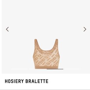 Fendi x SKIMS Hosiery Bralette Medium Beige NWT
